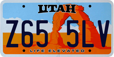 UT license plate Z655LV
