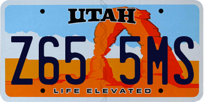 UT license plate Z655MS
