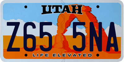 UT license plate Z655NA