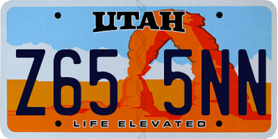 UT license plate Z655NN