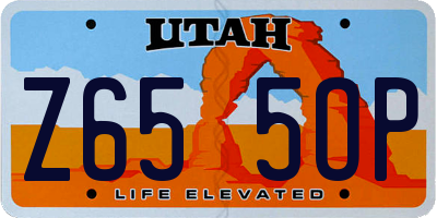 UT license plate Z655OP