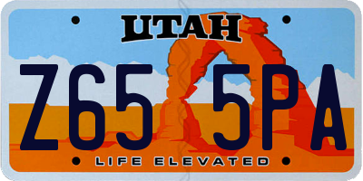 UT license plate Z655PA