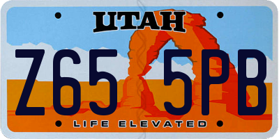 UT license plate Z655PB