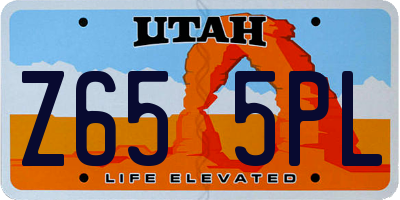 UT license plate Z655PL