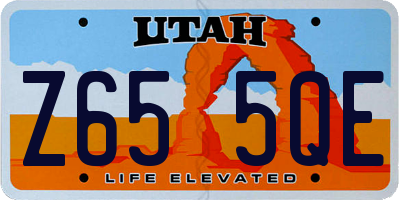 UT license plate Z655QE