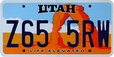 UT license plate Z655RW