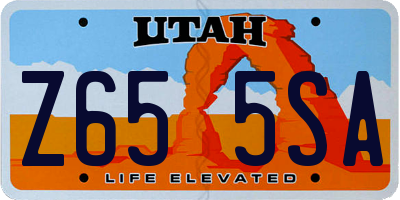 UT license plate Z655SA