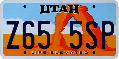 UT license plate Z655SP