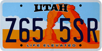 UT license plate Z655SR