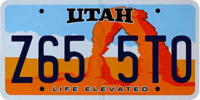 UT license plate Z655TO