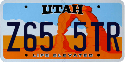 UT license plate Z655TR