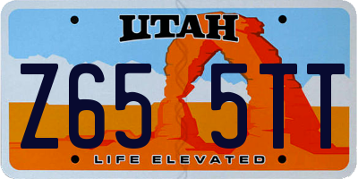 UT license plate Z655TT