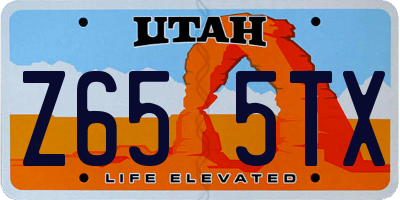 UT license plate Z655TX