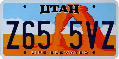 UT license plate Z655VZ