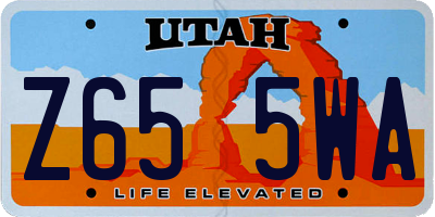 UT license plate Z655WA