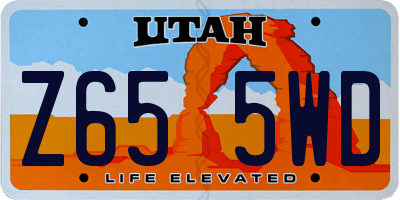 UT license plate Z655WD