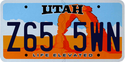 UT license plate Z655WN
