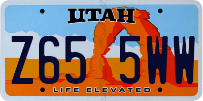 UT license plate Z655WW