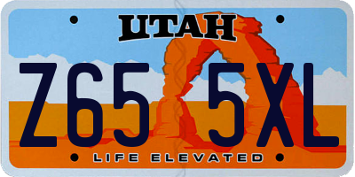 UT license plate Z655XL