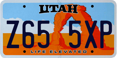 UT license plate Z655XP