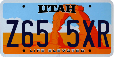 UT license plate Z655XR