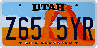 UT license plate Z655YR