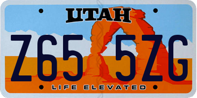UT license plate Z655ZG