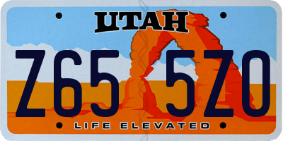 UT license plate Z655ZO