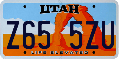 UT license plate Z655ZU