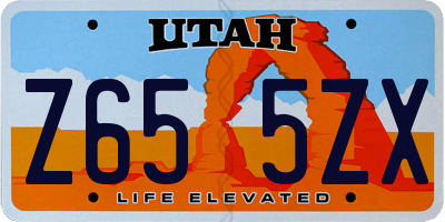 UT license plate Z655ZX