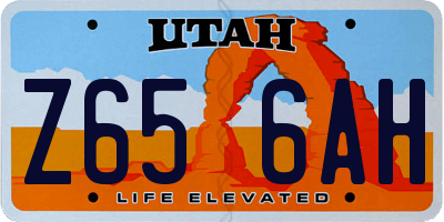 UT license plate Z656AH