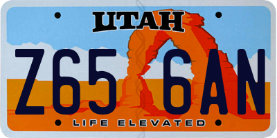 UT license plate Z656AN