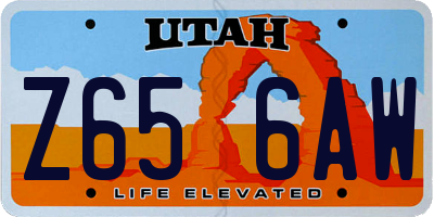 UT license plate Z656AW