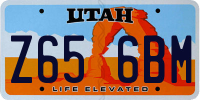 UT license plate Z656BM