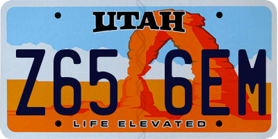 UT license plate Z656EM