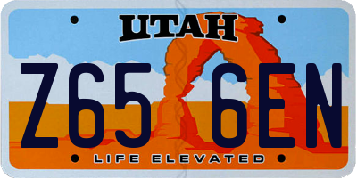 UT license plate Z656EN