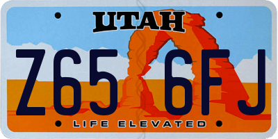 UT license plate Z656FJ