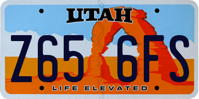 UT license plate Z656FS