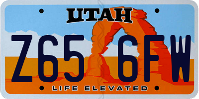 UT license plate Z656FW