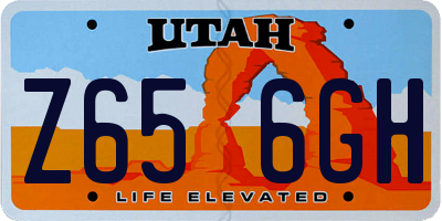 UT license plate Z656GH