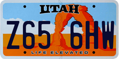 UT license plate Z656HW