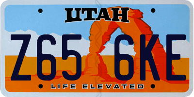 UT license plate Z656KE