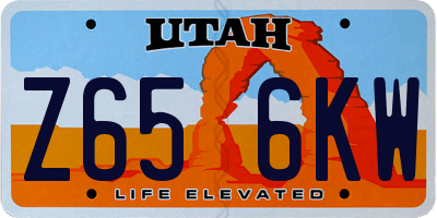 UT license plate Z656KW