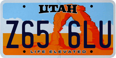 UT license plate Z656LU