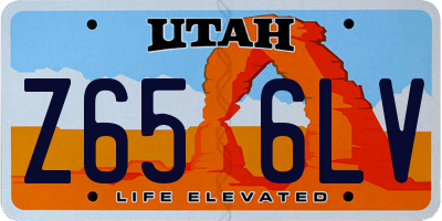 UT license plate Z656LV