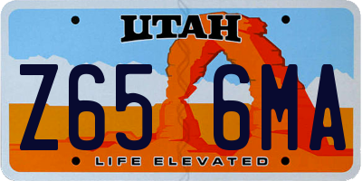 UT license plate Z656MA