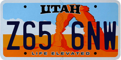 UT license plate Z656NW