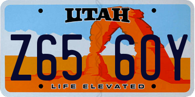 UT license plate Z656OY