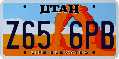 UT license plate Z656PB