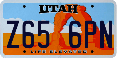 UT license plate Z656PN